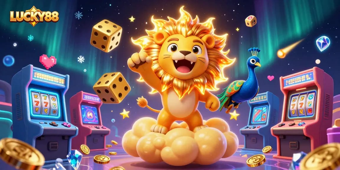 Engage with the LUCKY88 slot adventure featuring vibrant characters and iconic game elements.