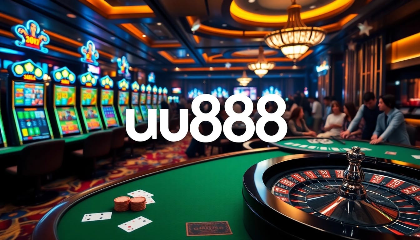 Play exciting games at u888 with vibrant slot machines and casino tables.