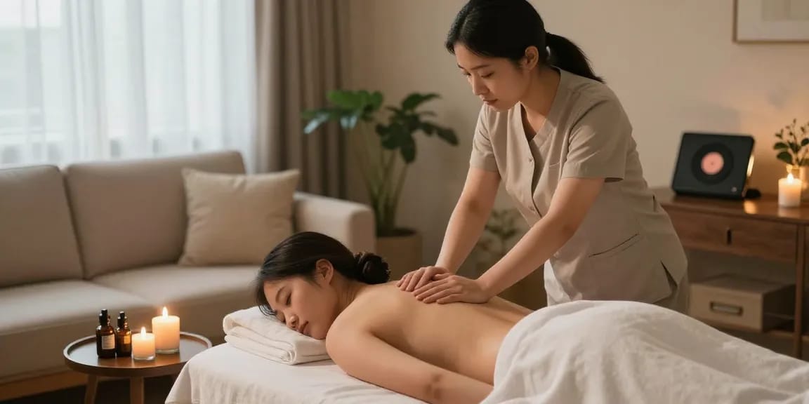 Experience 출장안마 in a serene home setting with expert massage therapist.