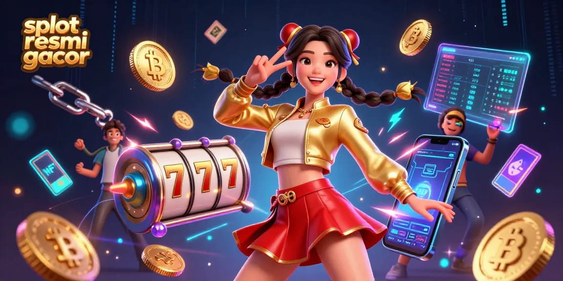 Engage with slot resmi gacor for dynamic gaming experiences featuring vibrant characters and neon-rich casino elements.