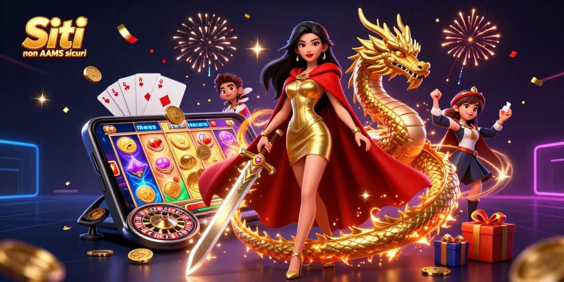 Vinci alla grande nei casinò online Siti non AAMS sicuri con un'illustrazione digitale 3D vivace che raffigura una regina guerriera asiatica