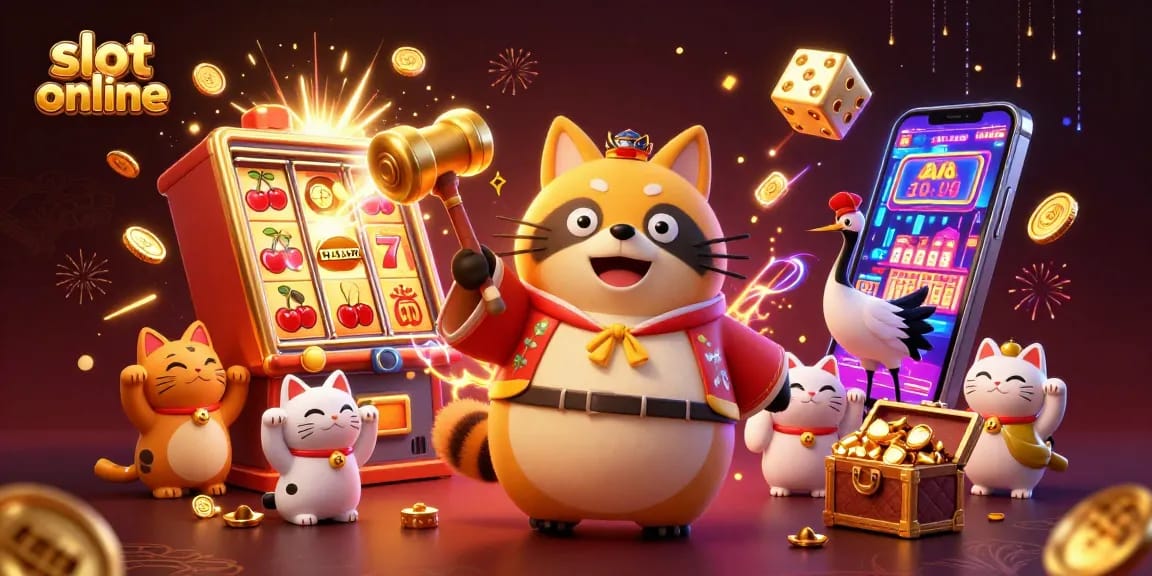 Win big at slot online with a vibrant 3D scene of charming characters and exciting game elements.