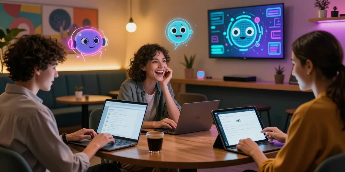 Engaging ai nsfw chat experience on modern devices in vibrant lounge.
