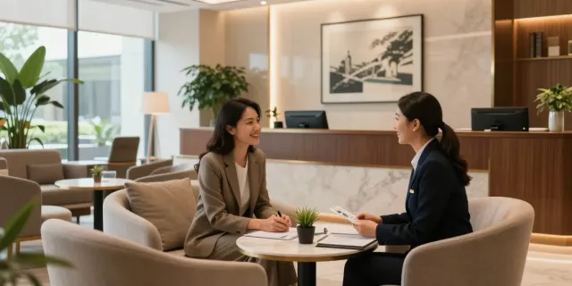 이천오피의 고급스러운 서비스 공간과 고객 상담 모습