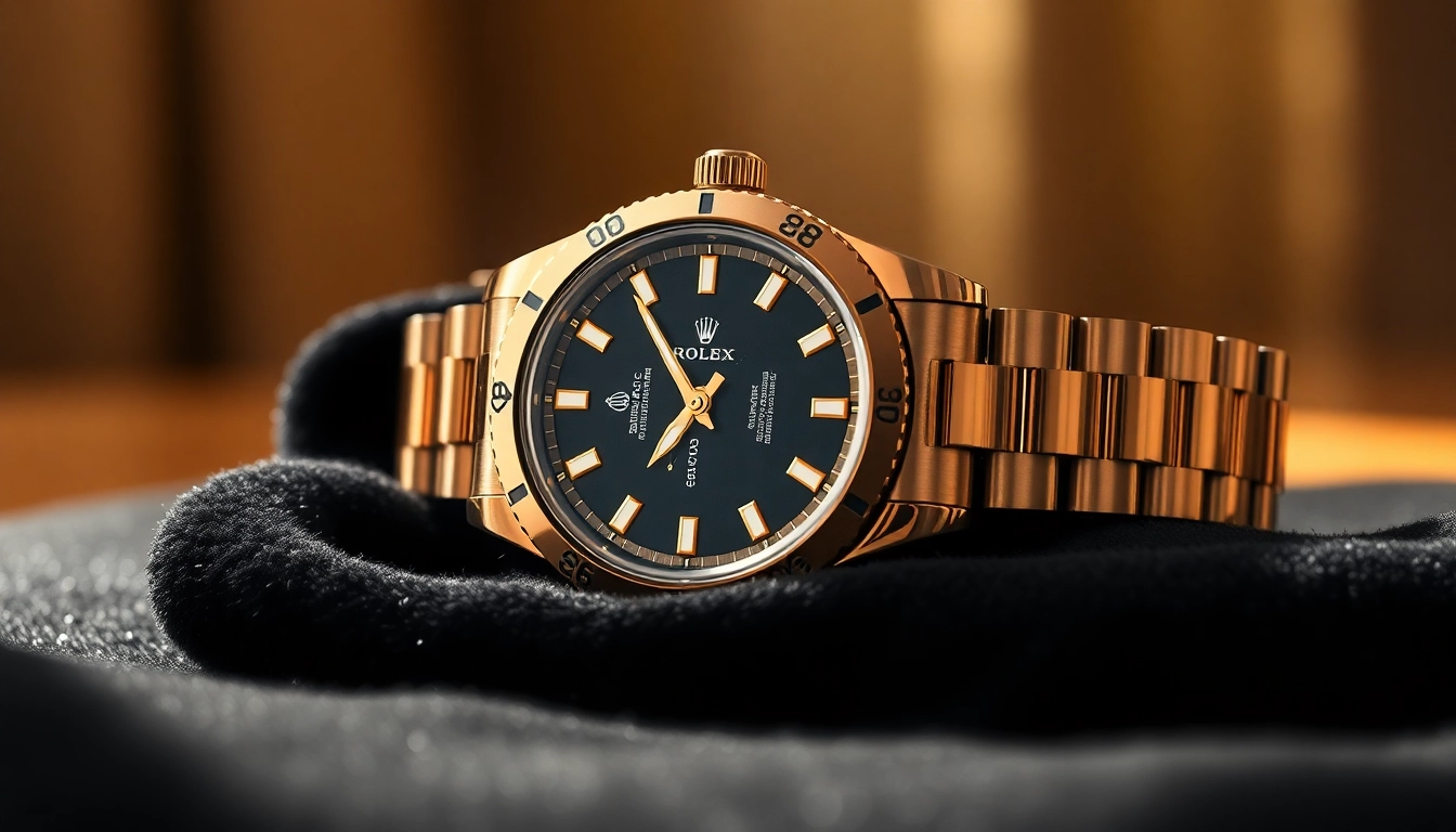 View a luxurious rolex replica watch with intricate details and craftsmanship on display.