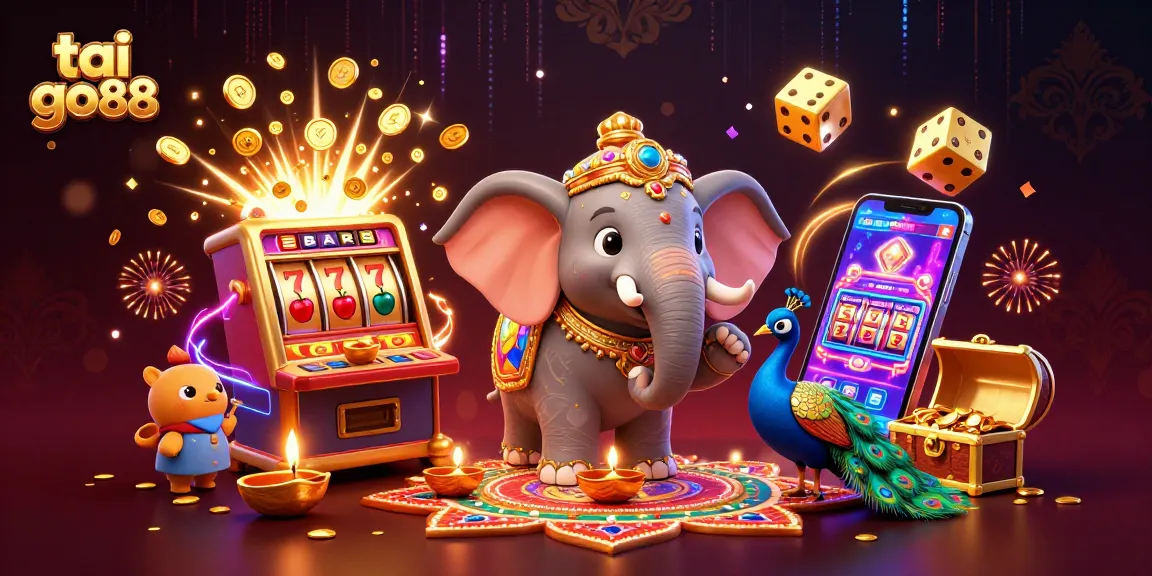 Engage in thrilling gameplay with tai go88 featuring slot machines, vibrant visuals, and festive elements.