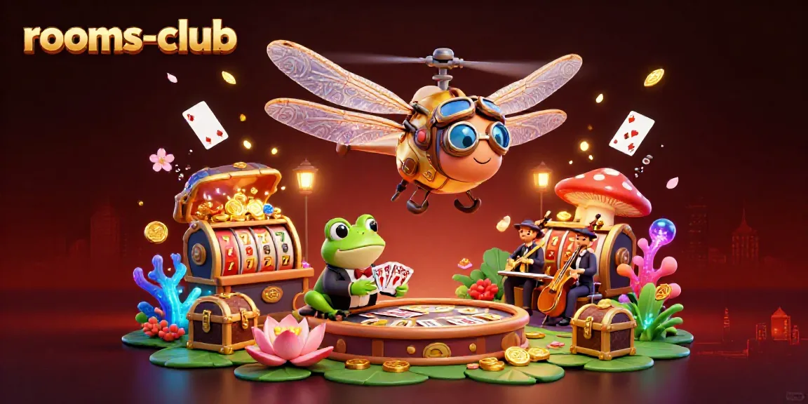 Gandakan kemenangan di rooms-club sambil bermain dengan croupier katak yang berurusan kartu.