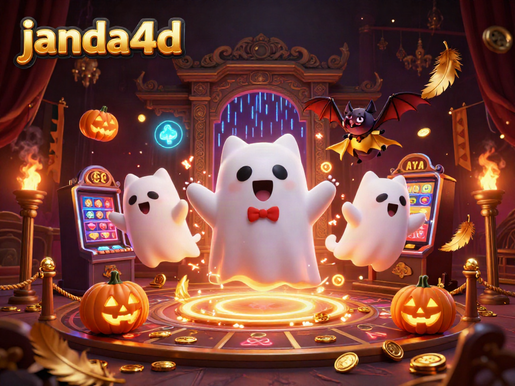 Janda4D menghadirkan kucing hantu dan kelelawar bertema kasino dengan kemeriahan slot untuk pengunjung.