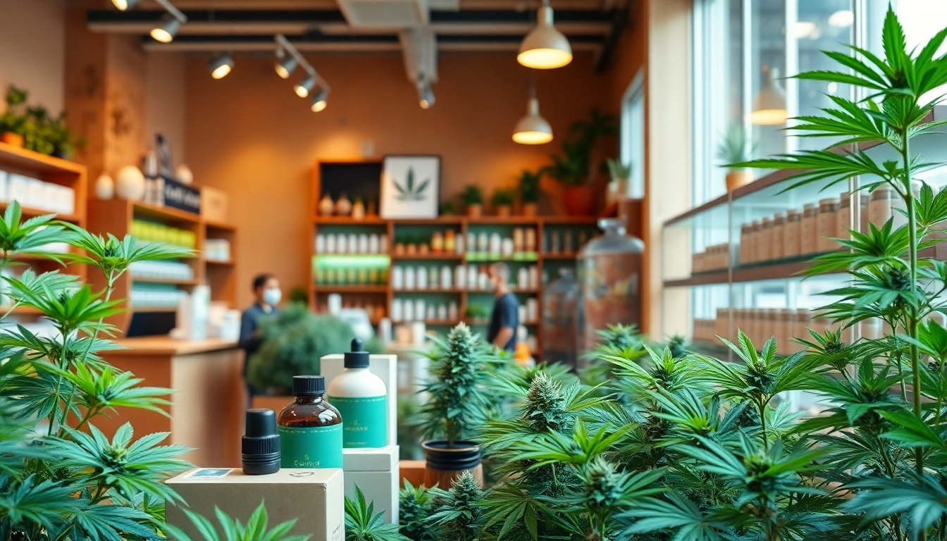 Browse premium selections at a vibrant Weed Store featuring lush products and a welcoming atmosphere.