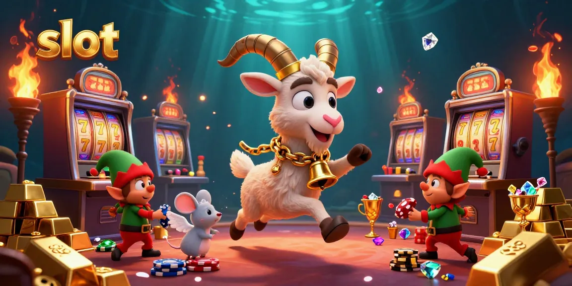 Experience thrilling slot adventures with a whimsical Krampus goat and treasure-filled scenes.