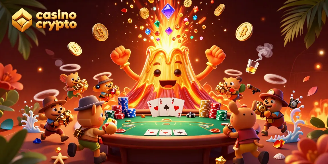 Jouez avec des cryptomonnaies sur un casino en ligne crypto avec une scène dynamique remplie de trésors.