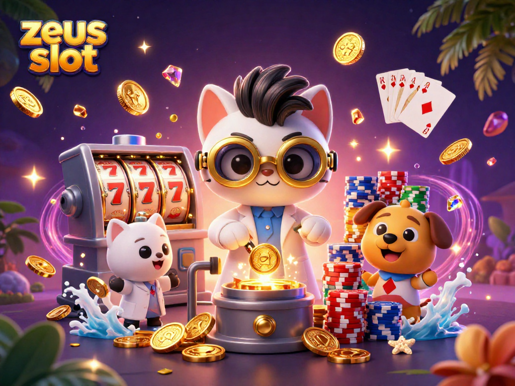 Experience the excitement of zeus slot with dynamic casino-themed elements and vivid 3D characters!