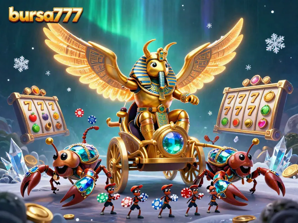 Bermain SLOT di bursa777 dengan karakter unik dan simbol keberuntungan yang menarik.