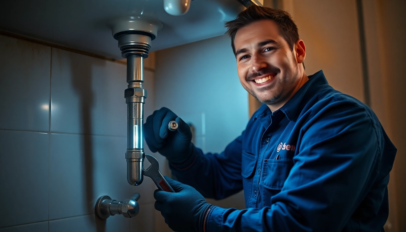 Emergency plumbers on holidays or weekends: a professional plumber helps a homeowner fix a pipe under a sink in NYC.