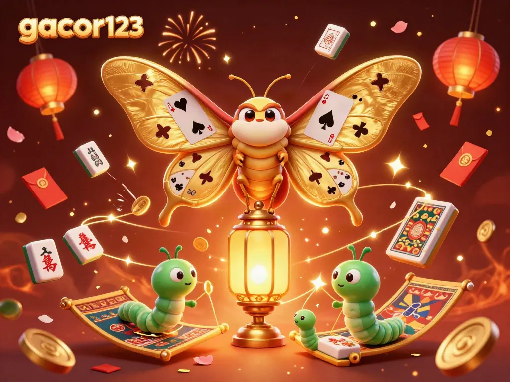 Experience the magic of gacor123 with vibrant casino scenes woven by golden threads.