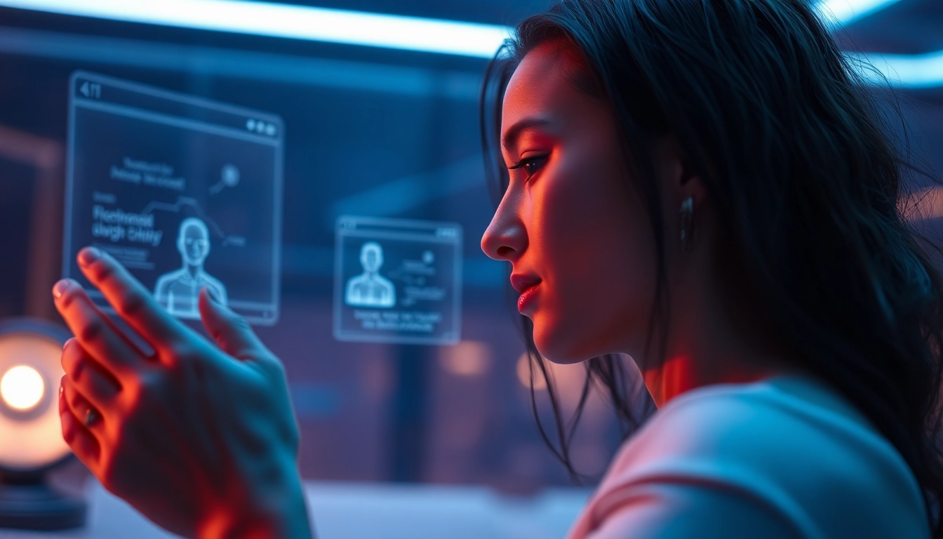 Engaging NSFW AI interaction showcasing emotional connection through advanced digital technology