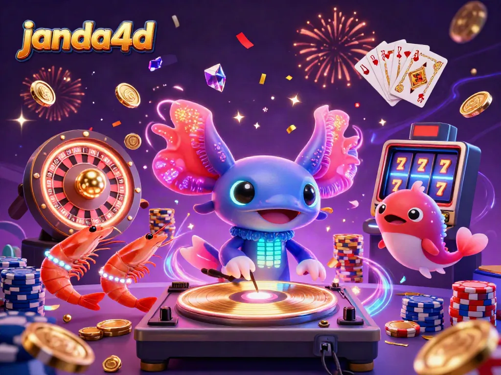 Menggairahkan permainan slot dengan janda4d saat DJ axolotl neon beraksi di dunia kasino bawah laut.