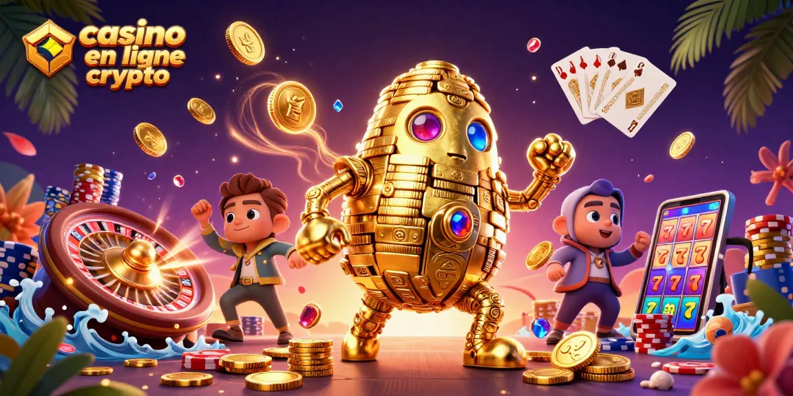 Jouez sur un casino en ligne crypto avec des éléments de jeu captivants et des symboles de jackpot.