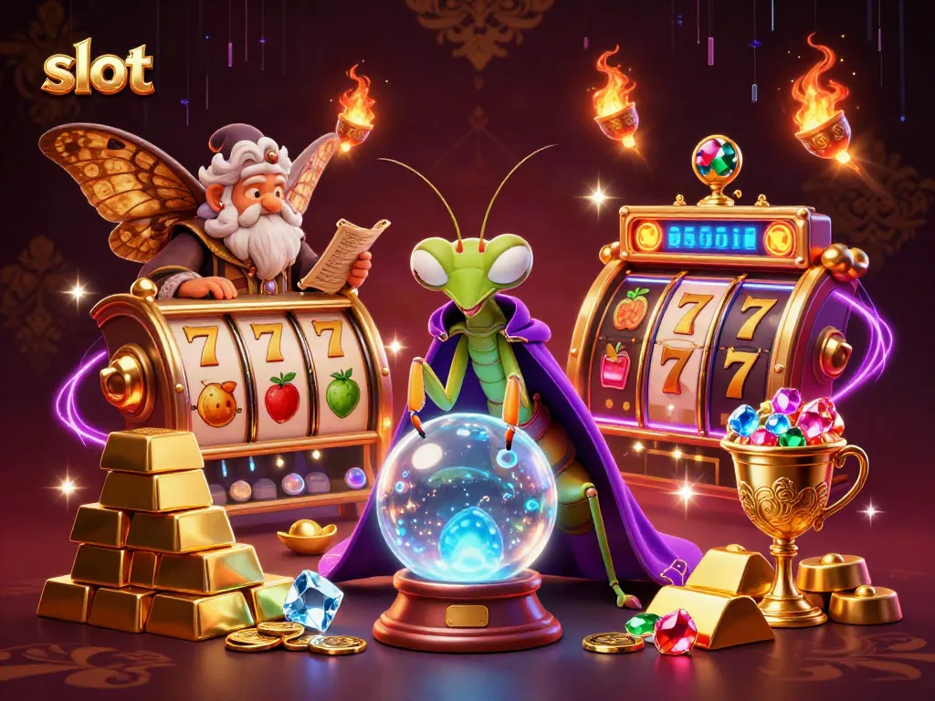 Permainan slot yang menarik dengan karakter kartun dan elemen kasino yang memukau.