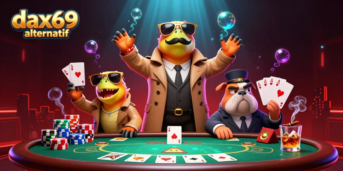 Rasakan sensasi bermain dengan DAX69 alternatif di kasino virtual bersama dino raptor lucu dan dealer bulldog!