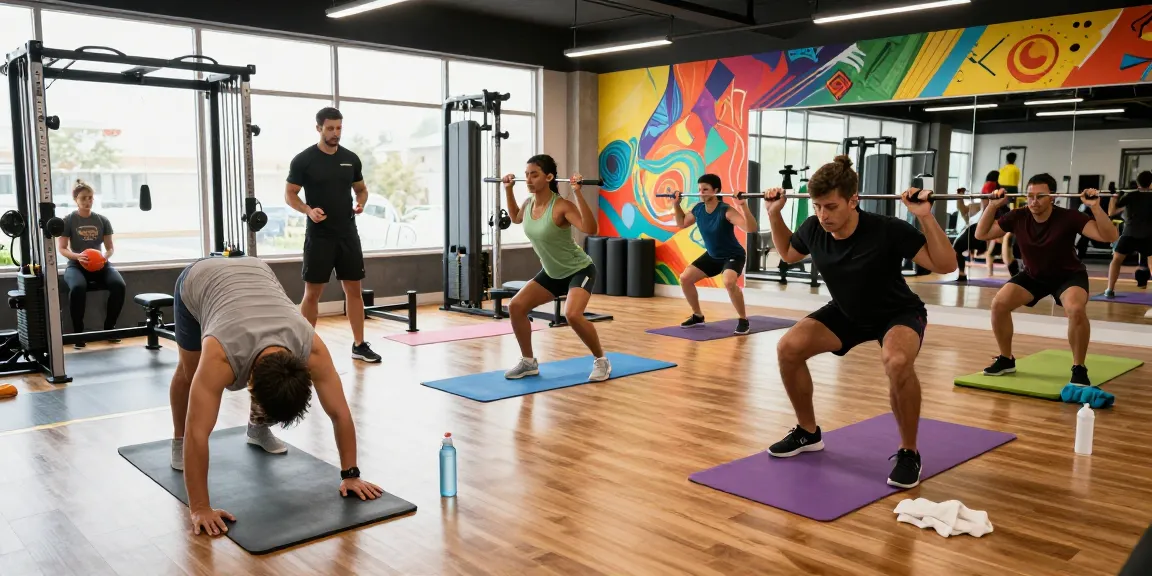 Scene of athletes training in a contemporary gym at Unique Pharma Steroid Shop, showcasing commitment to fitness.