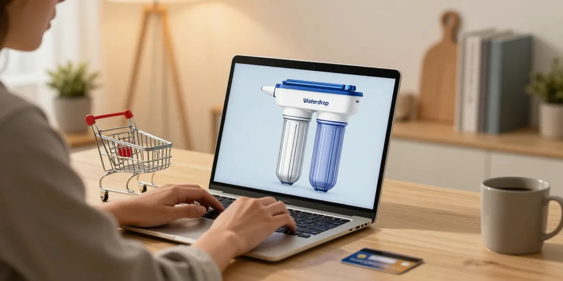 Waterdrop Spin Down Sediment Filter Bracket product review in an online shopping setting, showcasing best deals on e-commerce platforms.