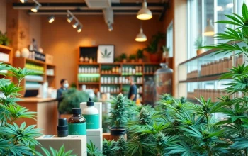 Browse premium selections at a vibrant Weed Store featuring lush products and a welcoming atmosphere.