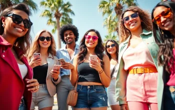 Find trending OnlyFans models enjoying a sunny outdoor setting with vibrant fashion styles.