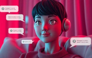 Engaging AI avatar in a warm chat interface for ai porn chat interactions