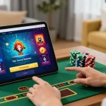 Expérience engageante de casino en ligne retrait immédiat avec un joueur profitant des jeux en ligne et des retraits instantanés.