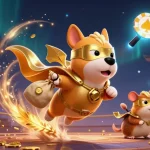 Découvrez le casino en ligne retrait immédiat avec une illustration vibrante mettant en scène un chien héroïque et un hamster.