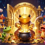 Experience the thrill of gambling with toto123 link alternatif in an ultra-detailed 3D casino scene overflowing with gold.