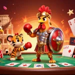 Join the excitement at winboxmy with a vibrant casino scene featuring animated characters and rich gaming elements.