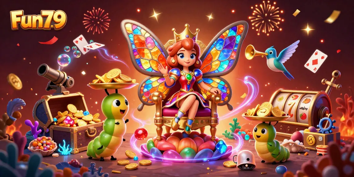 Engage with Fun79's dynamic casino scene featuring colorful characters and exciting game elements in a vibrant underwater theme.