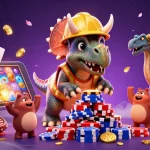 Engage with Bg678 login through this vibrant 3D casino illustration featuring exciting gaming elements.