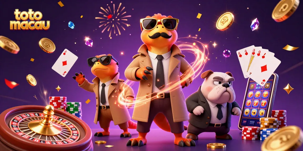 Engage in winning action at toto macau with colorful raptors, casinos, and games featuring gold coins.